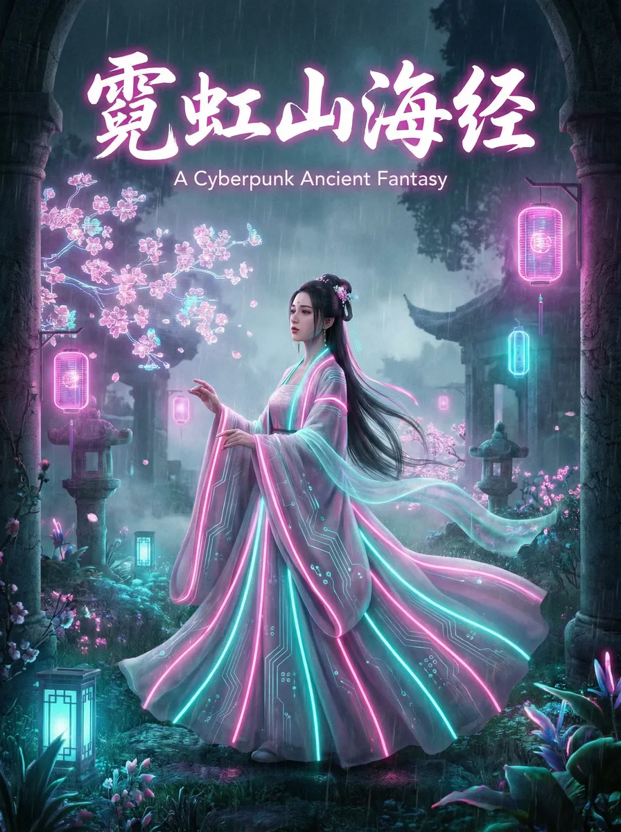 探花极品 古风奇缘短剧 - 霓虹山海经海报